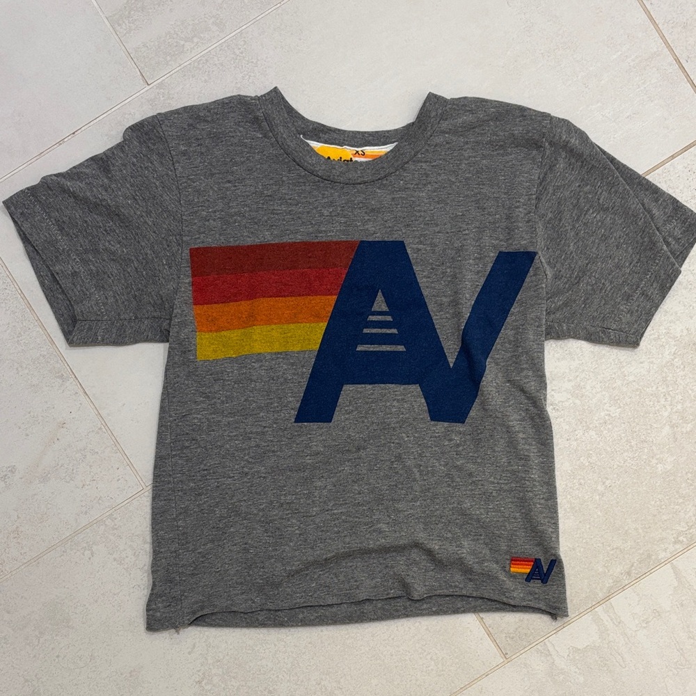 Aviator nation cropped shirt woman xs